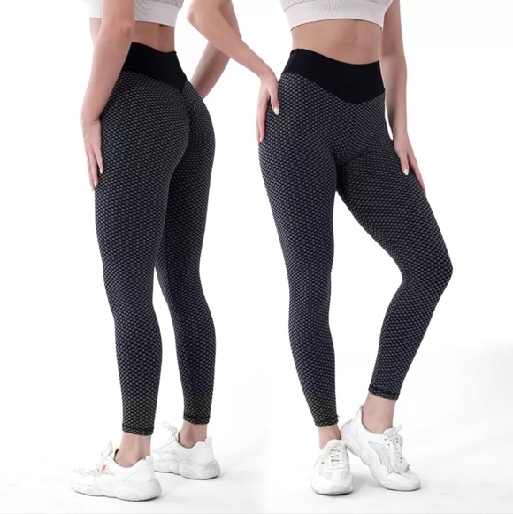 Pants - TikTok Trend Textured High Waist Scrunch Butt Lift Seamless Leggings Large NWOT